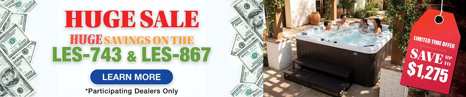 Calspas hot tub being used in a family setting - North Richland Hills